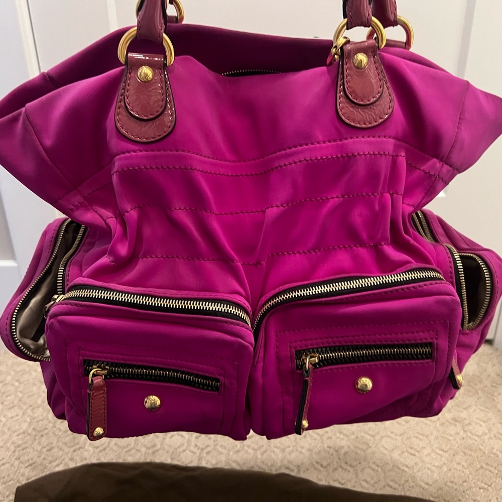 Tod's Pink Shoulder Bag with Gold Hardware